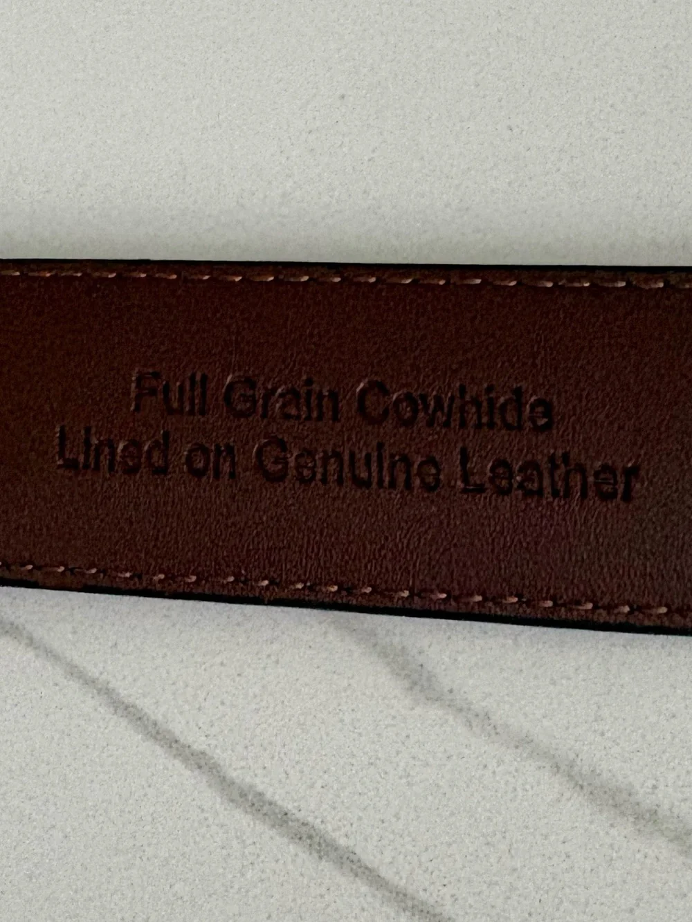 NWT Roundtree & Yorke Men’s Leather Dress Belt Cognac Brown Size 50 Big & Tall